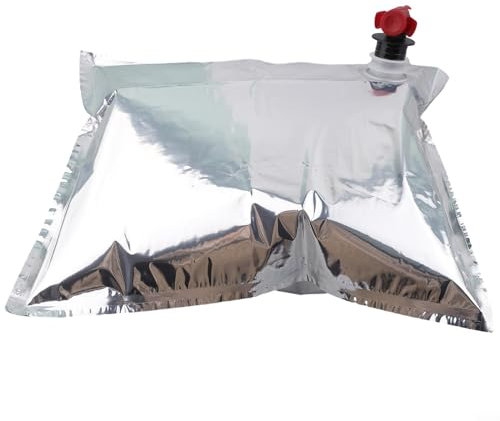 5 pezzi Bag-In-Box con tappo a farfalla per bevande, sacchetti di ricambio per dispenser di vino, per succhi e bevande non gas, 5 litri
