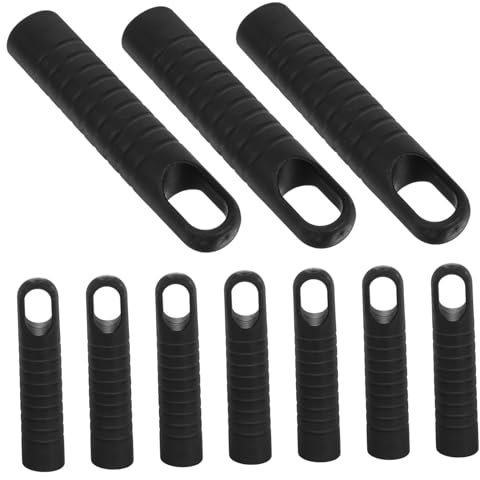 GAROZATION 10pcs Plastic Handle Replacement Grips for 25mm Broom Mop Rods End Caps Tail Hanger Comfortable Sweeper Handle Grip Suitable for Cleaning Use