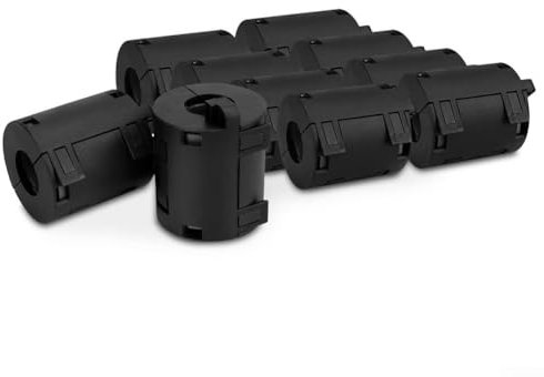 Núcleos de anillo de ferrita, núcleo de ferrita negra, clip de cable de filtro de supresión de ruido para reducir interferencias electromagnéticas (ui650)