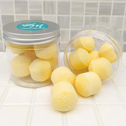 Pack regalo Tarro de 7 mini bombas efervescentes para manicura y pedicura - Aroma Piña colada – Alivia los pies cansados - Ablandan durezas, uñas y cutículas