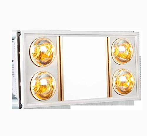 Rectangular Ultra-thin Waterproof Bathroom Ceiling Heating Lamp with Soft Lighting and Leak-proof IPX2 - Bathroom Heaters
