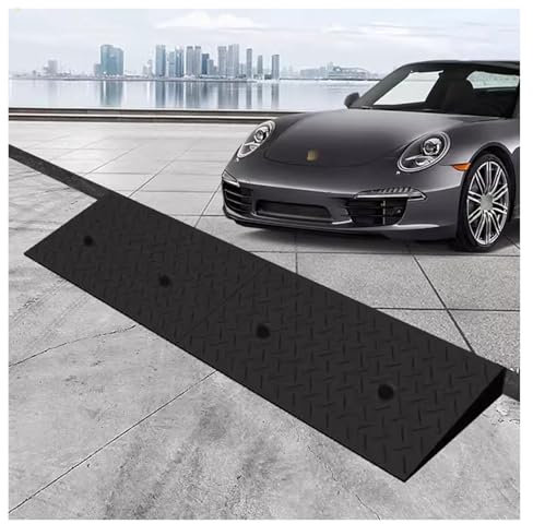 Rampe Gummi-Schwellenrampen - Gummi-Bordsteinrampe, rutschfeste Rollstuhlrampe, Türstufenrampe, Hochleistungs-Bordsteinrampe for Autos, Schwellenrampe for Elektromobile und Motorräder(50*50*15cm)
