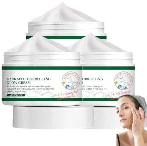 Dark Spot Correcting Glow Cream per viso e corpo, equilibra il tono della pelle e idrata per tutte le tonalità della pelle, crema per lentiggini e melasma, siero di rimozione macchie giorno/notte (3