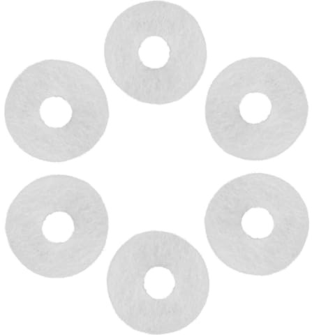 6 Stück Beige Filzscheiben für Instrumente als Ersatzteil | Schlüssellochzubehör für Reparaturen, Robuste Filzpads für Musiker, Langlebige Ausführung