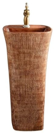 uotmui Lavabo De Pedestal para Baño Lavabo De Columna For Exterior, Lavabo De Pie For Patio, Lavabo De Columna For Balcón Lavabo De Pedestal para Baño