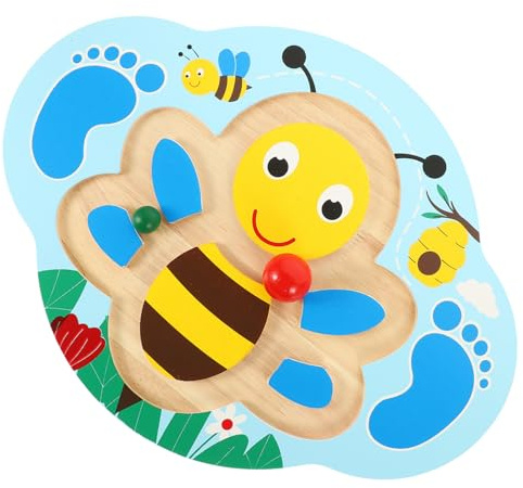 Milisten Wooden Wobble Board for Toddlers 0.8kg Balance Training Toy Sensory Seesaw for Kids Indoor Play Equipment Suitable for Autistic Children 1 Set