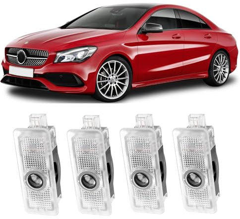 4 Pezzi Luci Proiettore Porta per Mercedes CLA C117 X117 CLS C218 X218 Coupe C205 C207 Cabrio A205 A207, illuminazione sottoscocca auto, luce LED di benvenuto, illuminazione d'ingresso