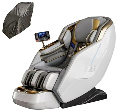 Massagefåtölj För Hela Kroppen, Flera Massagelägen Stor 4D-massagefåtölj Lyxig Massagesoffa Zero Gravitys Bluetooth-anslutning För Kontor Och Pendling(Bianco)