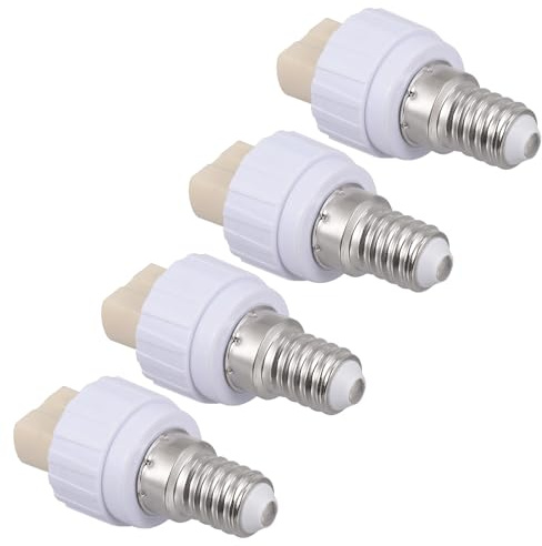 Alipis Adaptateur De Lampe E14 Vers G9 Convertisseur De Douille Pour 4 Pièces Compatible Avec Lampe De Table Plafonnier Et Lustre Format Compact 6.00 X 2.50 X 2.50 Cm Accessoires De