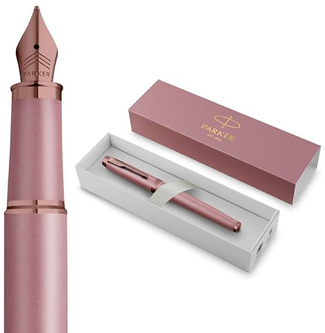 Parker IM Fountain Pen | Finishing Touch Collection | Mauve Finish | Fine Nib with Blue Ink Refill | Gift Box