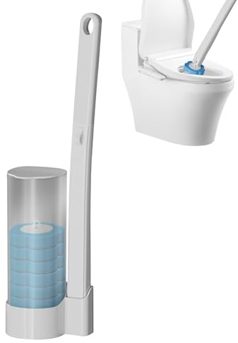 Toilettenstab Kit – Nachfüllbares Toilettenschüssel Reinigungsset | Peelingbürste Mit Schnellwechsel Ersatzkopf Für Badezimmer & Waschbecken Reinigung