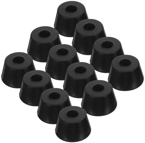 UTHCLO 12pcs Shock-absorbing Foot Pads Speaker Isolation Pads Hole Rubber Feet Replacement for Loudspeakers Bookshelf Audio Equipment Protection for Audio