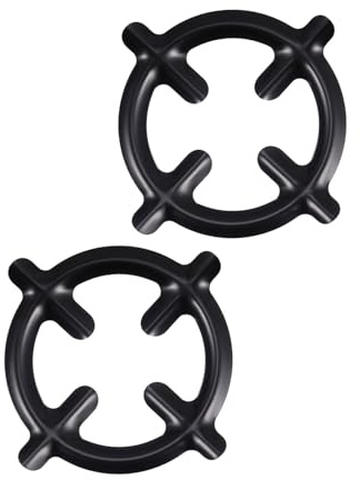 GALPADA Lot de 2 Supports de Cuisinière à Gaz Noirs, Supports Stables pour Cafetières Italiennes et Bouilloires à Café, Accessoires Indispensables pour Maison, Café et Restaurant, Adaptés