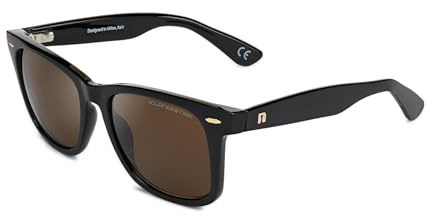 CLANDESTINE - Gafas de Sol Unisex - Modelo Model - Color Marrón y Estampado Habana - Cristales de Nylon de Color Chocolate con Filtro HD - Protección UV 400-140 x 50 mm