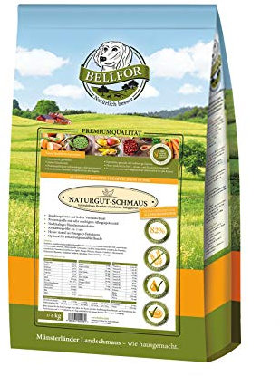 Bellfor Naturgut-Schmaus Hochwertiges Kaltgepresstes Hypoallergenes Trockenfutter für Hunde mit Insekten Getreidefrei Optimal für Ernährungssensible Hunde (4 kg)