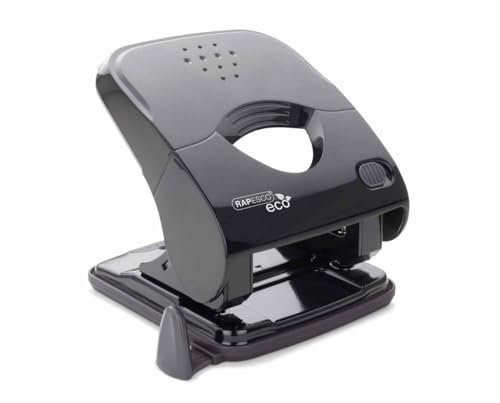 Rapesco 1523 ECO X5-30ps Less Effort 2-Fach Locher, 30 Blatt Kapazität, Schwarz