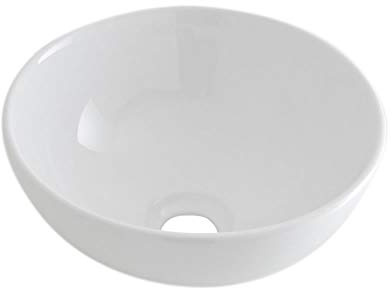 MILANO White Ceramic Round Countertop Bathroom Basin Sink 280mm