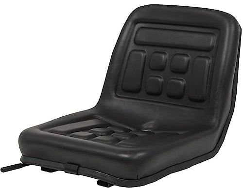 vidaXL Siège de Tracteur Universel Siège de Remplacement Rails Coulissants Avec un Trou de Vidange Réglable Horizontalement sur 150 mm Noir