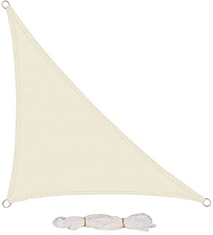 EUGAD Tenda a Vela Ombreggiante Parasole Protezione HDPE Raggi UV 95% per Esterno Giardino per Esterno, Giardino e Terrazza, Piscina