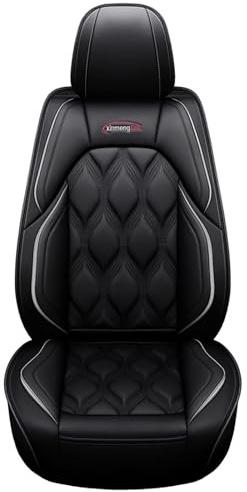 Eunncu Sitzbezüge Auto Universal Set Zubehör für Audi A6 C7 4G Avant A6 C7 4G Allroad A6 C8 Avant A6 C8 Allroad Autositzbezüge Wasserdichtes Leder Schwarzgrau