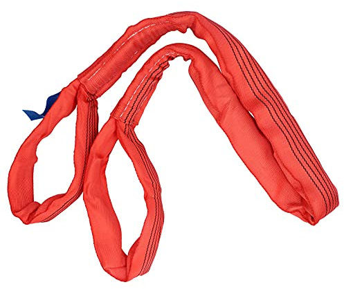 Elingue De Levage, Chaîne Sangle De Levage, Sangle de grue rouge en polyéthylène avec capacité de 5 tonnes pour le transport (5 m)