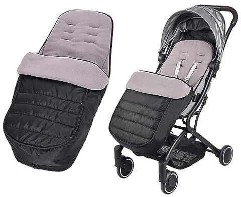 Chancelière universelle doublée en polaire imperméable et coupe-vent 2 en 1 pour poussette, landau, hiver chaud, amovible, sac de couchage épais avec double fermeture éclair