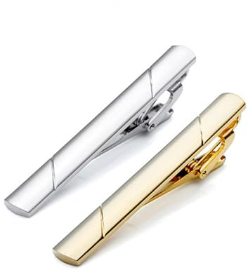 WSNDM 2PCS Krawattenklammern, Klassische Herren Krawattennadel Set, Krawattenzubehör, für Geschäft, Termin, Hochzeitstag und Alltag, Beste Geschenk für Ehemann und Vater