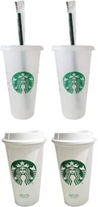 Starbucks Wiederverwendbares Set: 57 - 680 ml Becher und 57 - 473 ml heiße Tassen