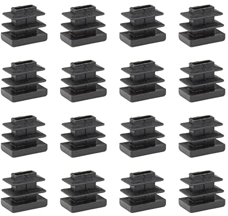 16x Lamellenstopfen für Rechteckrohre | Schutzkappen | Kappen | Kunststoff Stopfen | Endstopfen (10 x 20 mm, Rechteckig)
