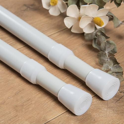 GDEVKHN Tension Rod for Shower Curtain 100-180cm Ø22mm 2P White