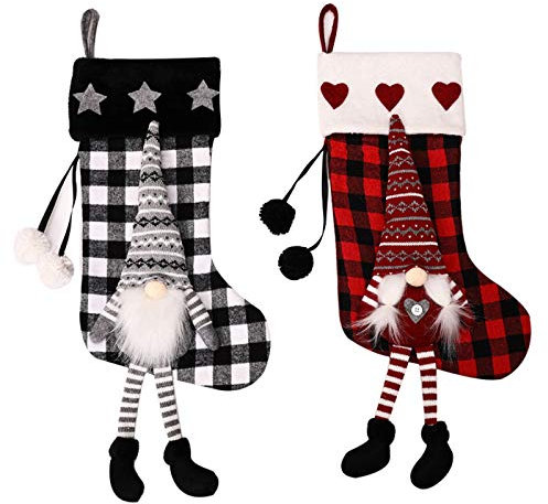 TianWlio Nikolausstrumpf zum Befüllen und Aufhängen Kamin Weihnachtsgeschenke Candy Beads Weihnachten Weihnachtsmann Schneemann Socken Dekorationen Weihnachtsstrumpf Nikolausstiefel Nikolausstrumpf