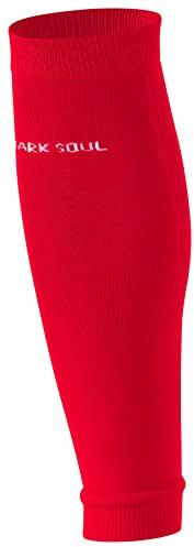 STARK SOUL Stutzen ohne Fuss - Sleeve/Tube, Sportstutzen, Fussballstutzen, für Herren & Damen | Rot | Größe: M