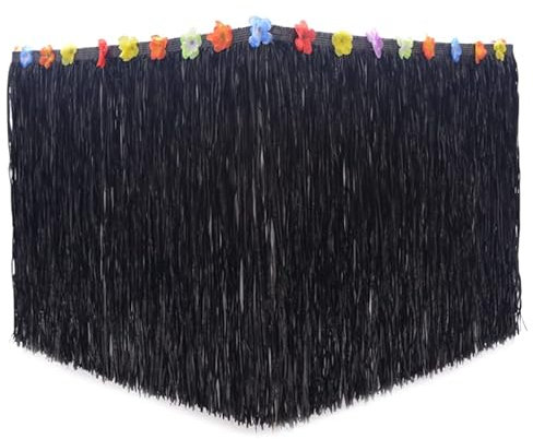 Glitter Dekoration Tisch Rock Party Tischrock DIY Grasröcke Hochzeit Geburtstag Sommer Strand Tischdecke Gartendekoration Zubehör (Color : Black)