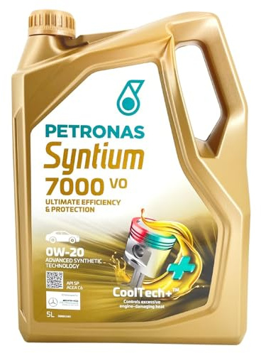 PETRONAS Motoröl 0W-20 Syntium Motor Öl ACEA C6 API SP 7000 VO 5L Kompatibel mit VOLVO XC60 156 V70 III 135 V60 155, 157 XC40 536 XC60 II 246