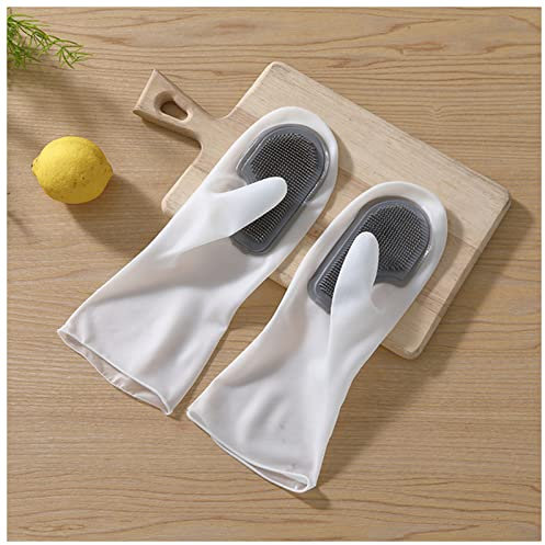 DUnLap Cleaning Gloves Dishwasher Gloves Magic Dishwashing Silicone Gloves Protect Hand Dirt Clean Brushes Cleaning Tool Kitchen Accessories Wash Fruit Eco Friendly Cleaning Gloves(Gray)