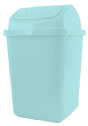 Gem Imports Pastel Green Plastic Swing Top Bin