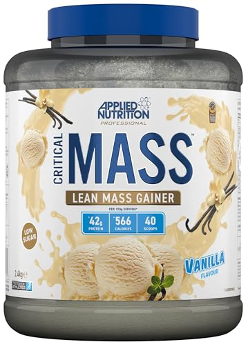 Applied Nutrition Mass Gainer Critical Mass Professional – Protein Pulver | Hochkalorischer Weight Gainer, Reine Muskelmasse (2.4kg, Vanilla)