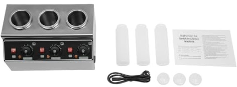 Owneed Saucenwärmer 3 X Flaschen Saucen Warmhalten Chokoladenbutter -Elektrischer 240W Soßenwärmer, Käsesaucen Warmeinstellbaren Temperaturen Thermostatgerät Für Warmhaltung Von Saucen