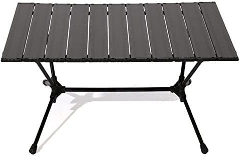 Tavolo da campeggio pieghevole in lega di alluminio portatile con altezza regolabile tavolo da picnic leggero per feste all'aperto e mini barbecue