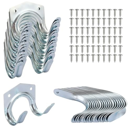 MEIDIV 40 Pack Tool Hooks Shed Hook, Garage Utility Storage Hook, Hooks for Garden Tool Storage, Shed Hook Organiser Tool Hangers Tool Organiser Rack