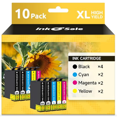 INK E-SALE T604XL Druckerpatronen kompatible für T604XL 10er-Pack für Expression Home XP-3200 XP-3205 XP-4200 XP-4205 XP-2200 XP-2205 Workforce WF-2910 WF-2930 WF-2935 WF-2950