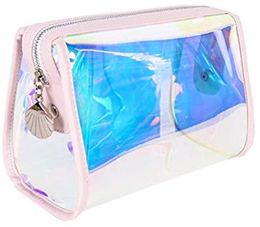 MXMZSRTH Reise-Kulturbeutel für Damen und Herren Cosmetic Bag beweglicher weiblicher einfacher transparenter Mädchen-Herz-Wasserdichtes Kulturbeutel