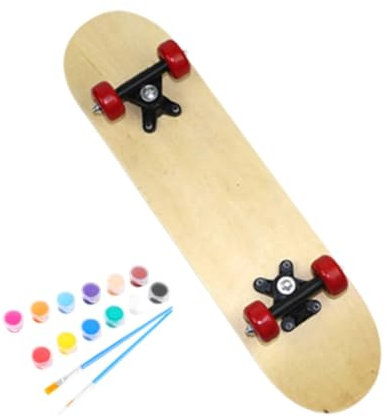 Fenteer Blanko Graffiti Skateboard für Kinder, DIY Skateboard für Kinder, Praktisches Blanko Graffiti Longboard Aus Holz für Teenager, 80x20cm