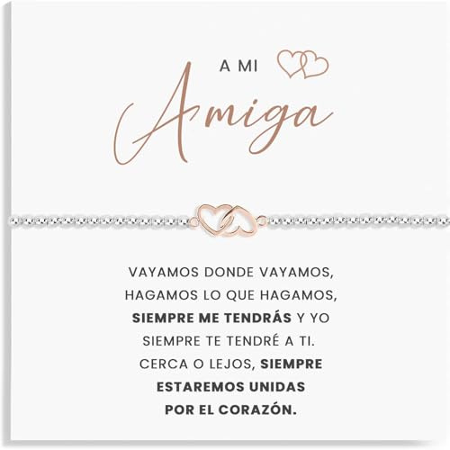 SOFIA FERRER Regalos Amigas Originales, Pulsera Acero Inoxidable Mujer, Regalo Amiga Cumpleaños, Pulsera Amistad, Regalos Para Amigas, Brazalete, Navidad, Amigo Invisible (AMIGA)