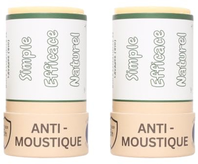 Tiger Repel x2 Stick Anti Moustique Tropical au Citriodiol – Protection 6h Naturelle au Beurre de Karité & Jojoba Bio – Format Voyage Nomade – Pour Adultes et Bébés dès 6 Mois – Lot de 2
