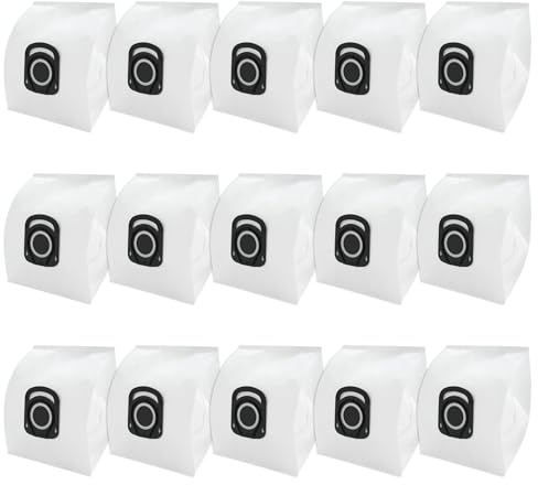15 Sacs à Poussière pour Rowenta+ ZR200520 ZR200720,sacs d'aspirateur pour Rowenta Compact Power, X-Trem Power & Silence Force (RO64xx, RO63xx, RO68xx, RO39xx)