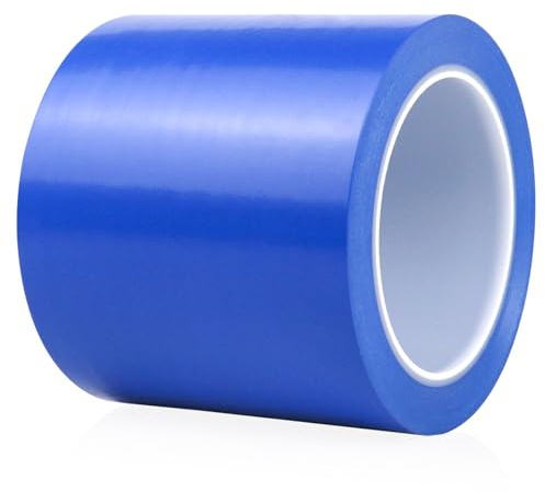 BOMEI PACK Blau 100mmx33m Warnband Sicherheitsmarkierung Absperrband Klebeband zur Markierung gefährlicher Bereiche und zum Anbringen sicherer Abstände