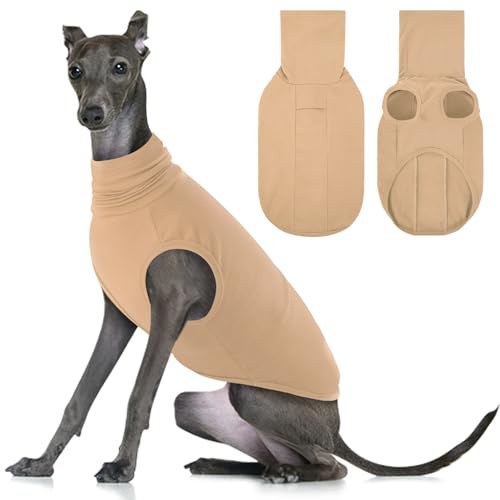 CITÉTOILE Fleece Hundpullover Rollkragen Winterpullover Khaki XL | Warme Winterpullover für Hunde, Atmungsaktiv Hundpulli für Winterspaziergänge, Geeignet für kleine mittel große Hunde