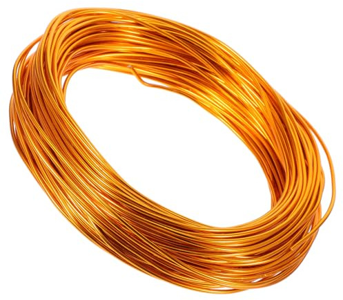 VILLFUL Alambre de Aluminio Dorado Flexible de Metros para Joyería Manualidades y Modelado para Creaciones y Esculturas Diy