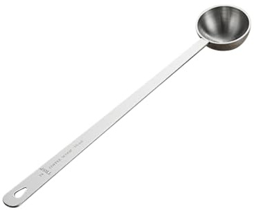 FSSTUD Cuillère doseuse à café à long manche en acier inoxydable Cuillère à café en métal Cuillère à café en métal Cuillère à café Protéines Poudre Cuillère à soupe pour la maison et la cuisine 15 ml